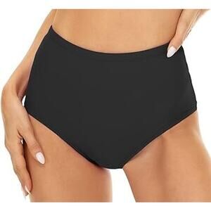 AFRM Women's Tummy Control High Waist Mesh Bikini Bottoms Black Size XS